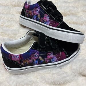 Vans Kids Black and Purple Graphic Sneakers